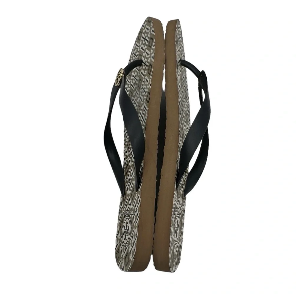 Tory Burch Slip On T-Strap Sandals Size Large
